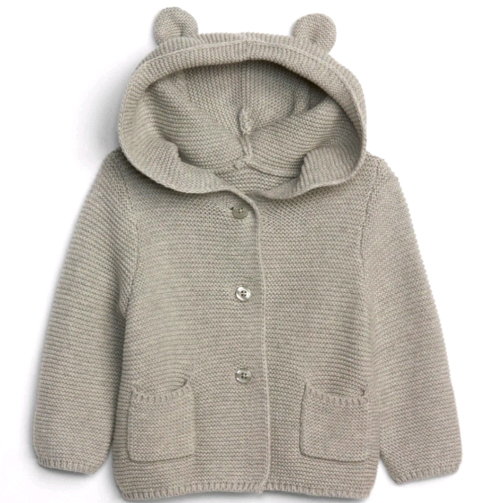 Knit Bear Ear Hoodie